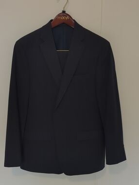 Macy's Men's Dark Navy Two-Button Suit Jacket